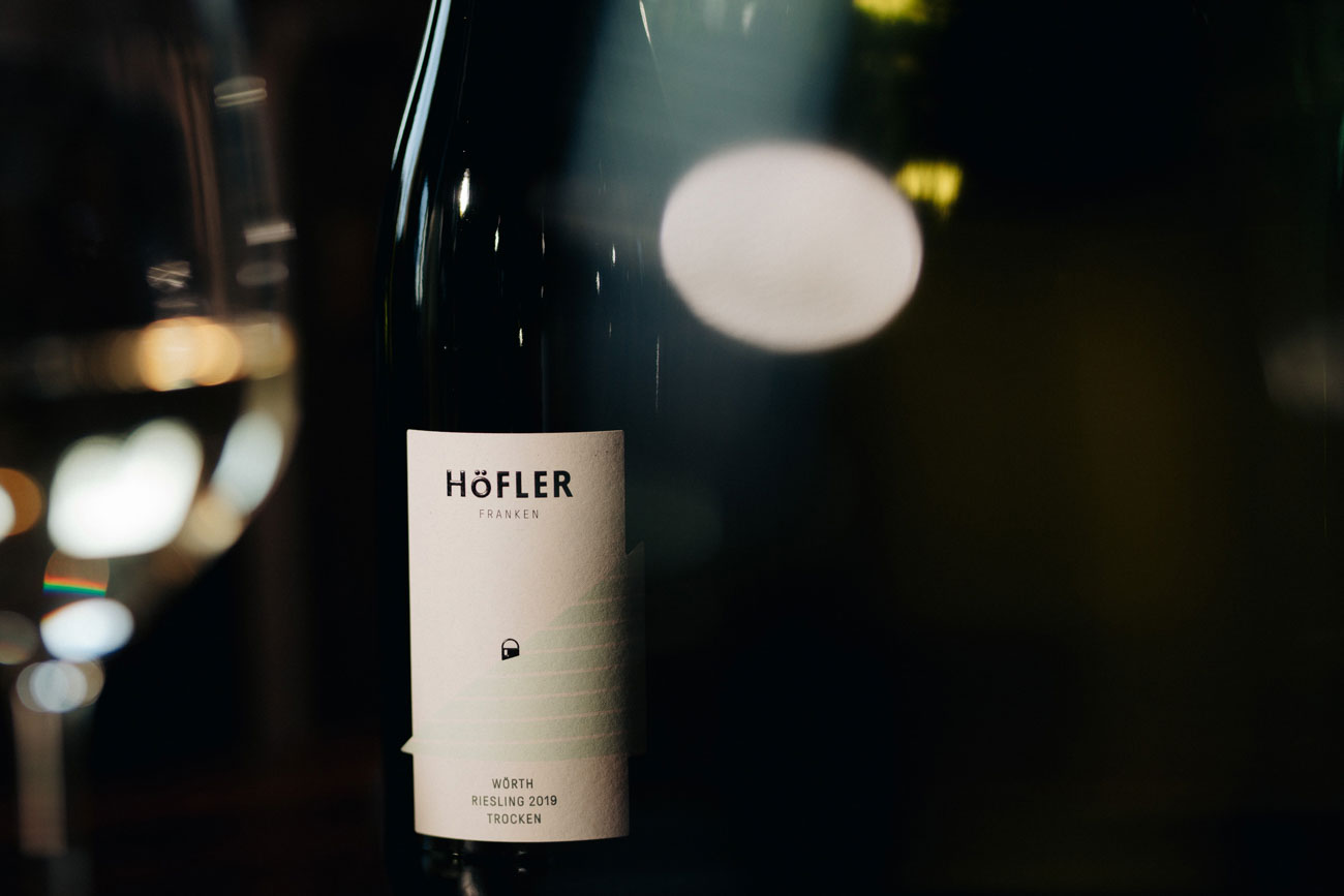Flasche Wörth Riesling vom Weingut Höfler in Michelbach/Franken